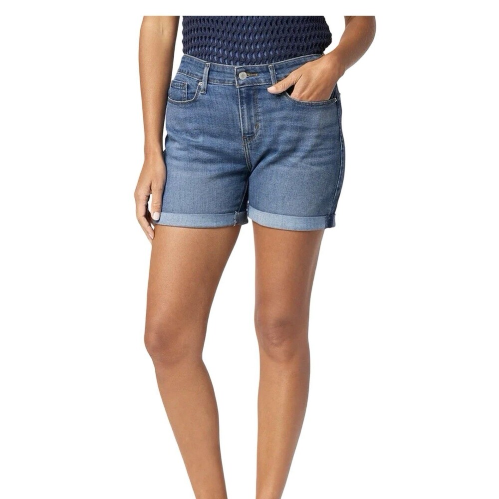 Levi strauss Gold Signature Denim Jean Shorts Women's Size 6 Stretch Mid Rise